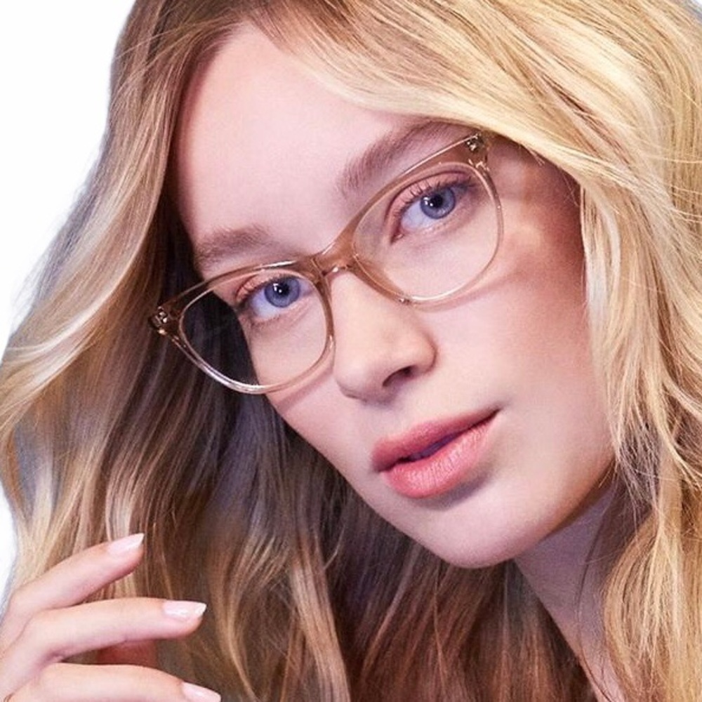 DIFF Jade Blue Light Glasses Vintage Crystal Frame